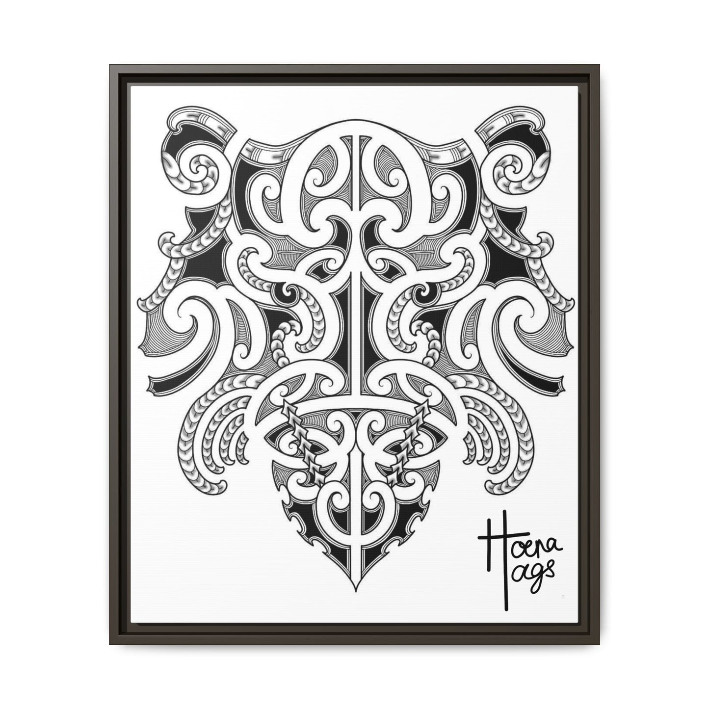 Framed Kirituhi Tiger Matte Canvas Print