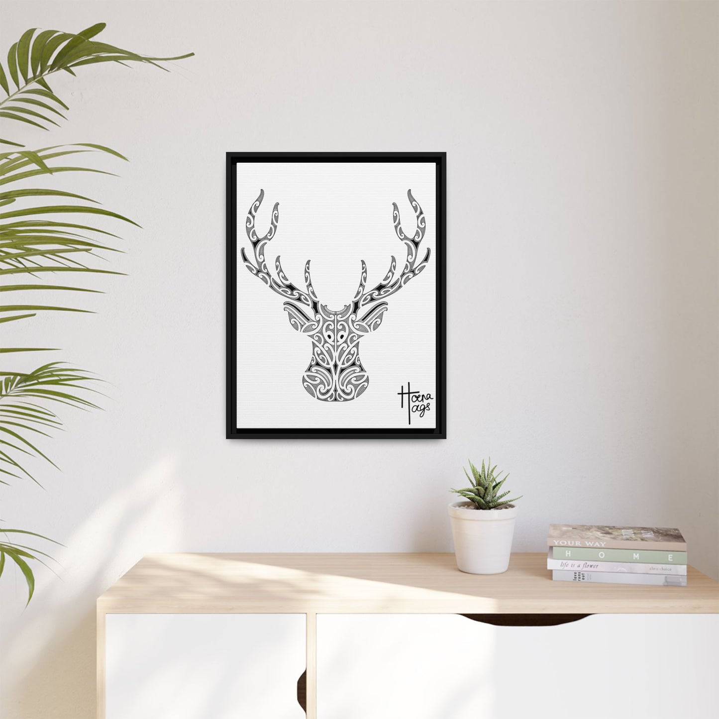 FRAMED KIRITUHI STAG/DEER MATTE CANVAS PRINT