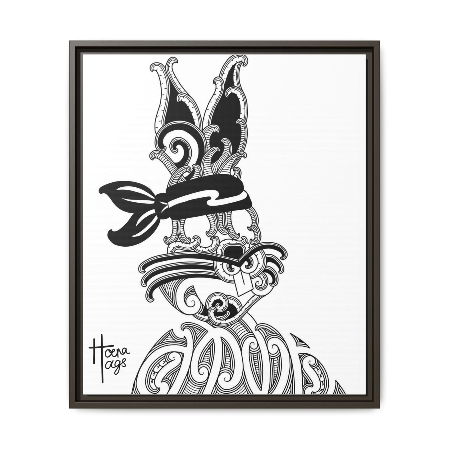 FRAMED KIRITUHI BUGS BUNNY MATTE CANVAS PRINT