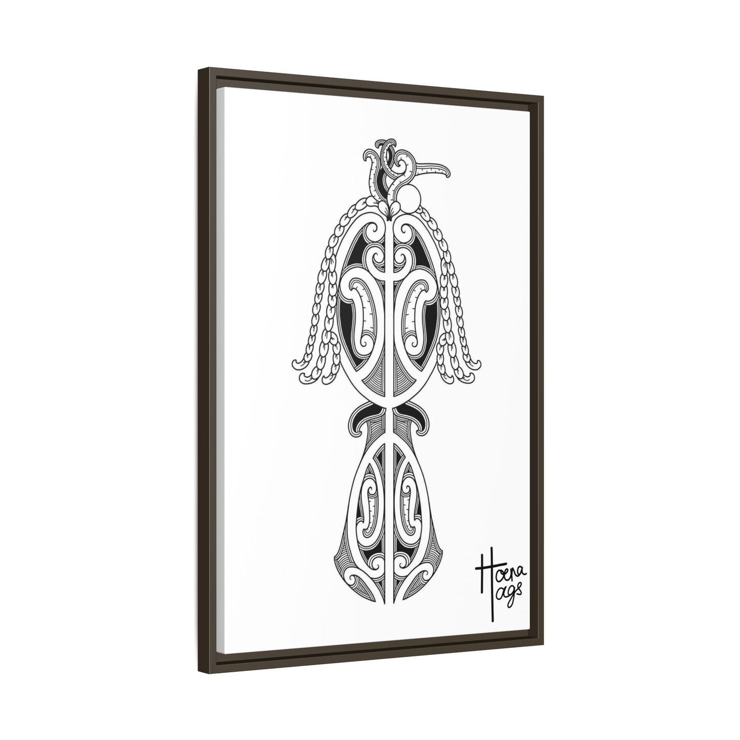 Framed Kirituhi Tui Matte Canvas Print