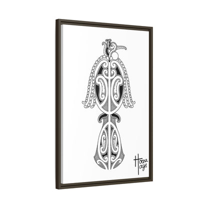 Framed Kirituhi Tui Matte Canvas Print