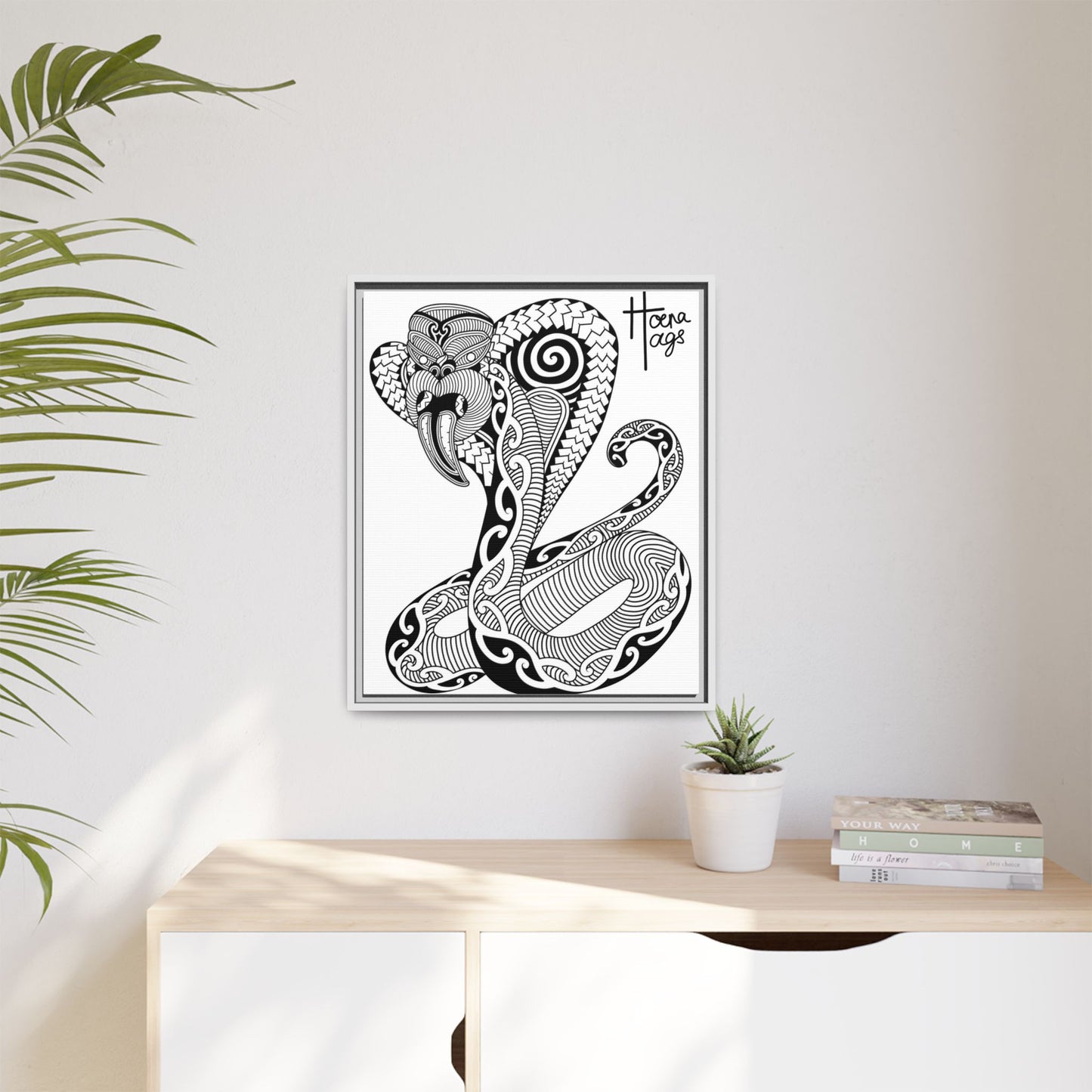 Framed Cobra Kirituhi Matte Canvas Print