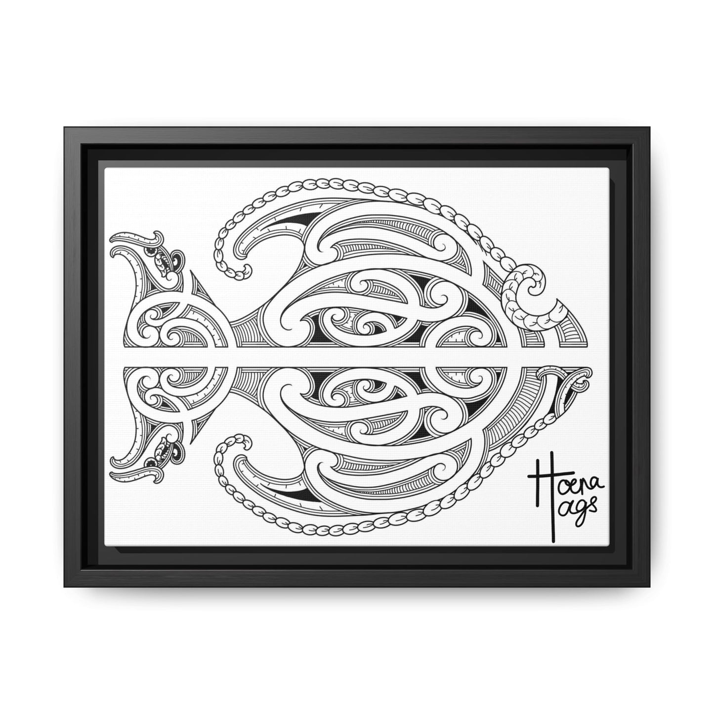 Framed Fish Kirituhi Matte Canvas Print
