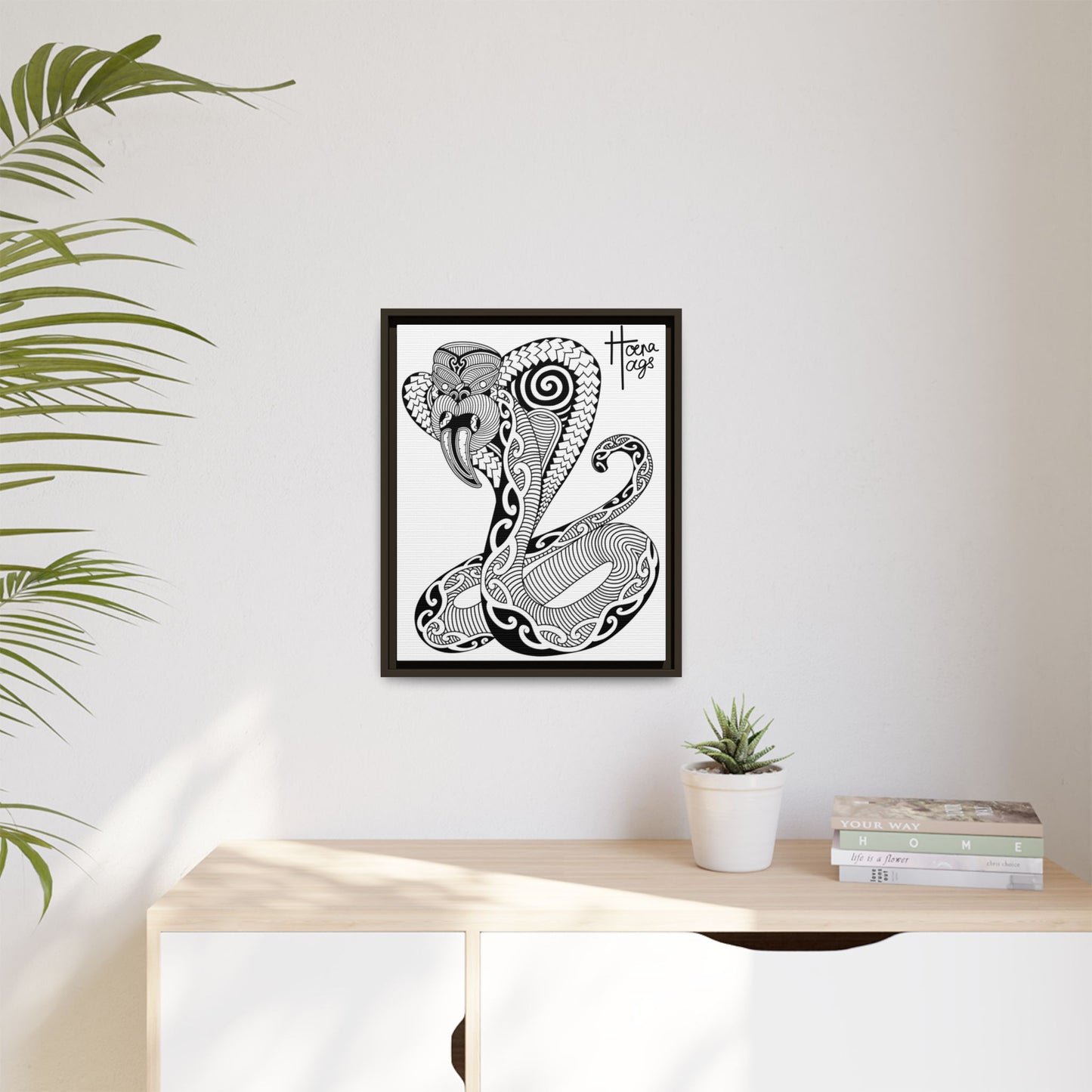 Framed Cobra Kirituhi Matte Canvas Print
