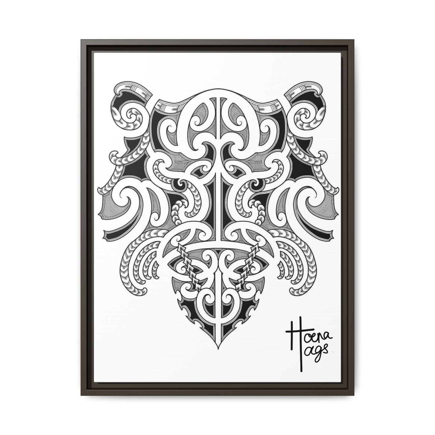 Framed Kirituhi Tiger Matte Canvas Print