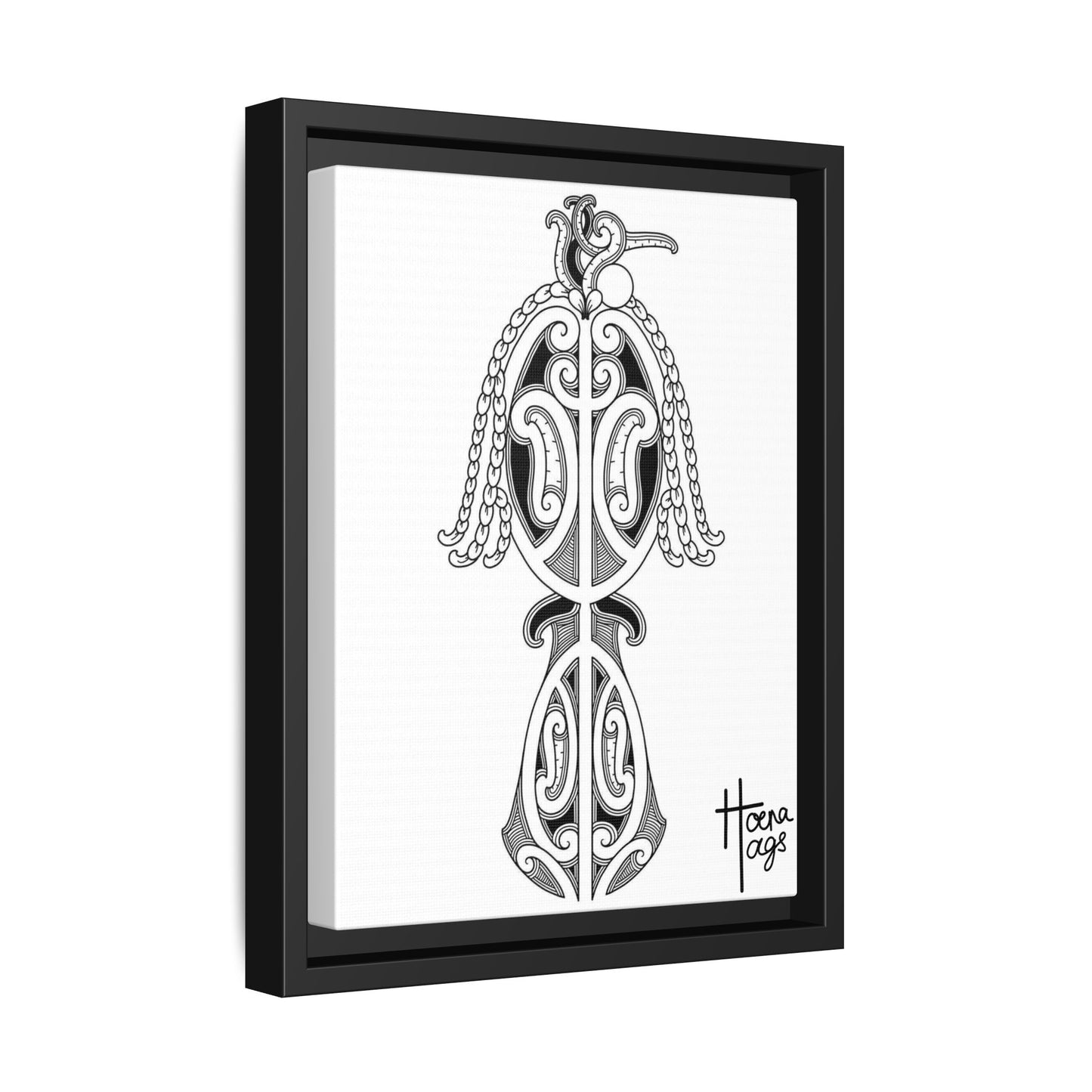 Framed Kirituhi Tui Matte Canvas Print