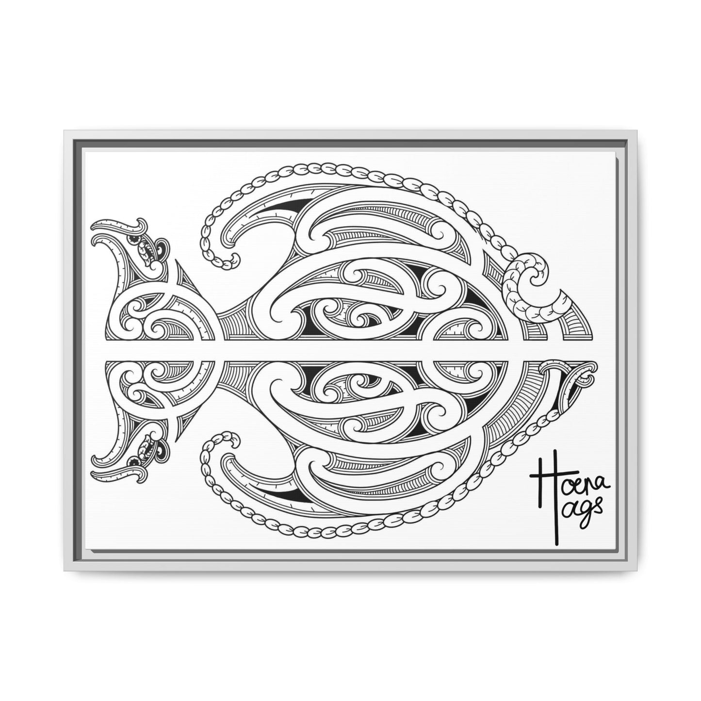 Framed Fish Kirituhi Matte Canvas Print