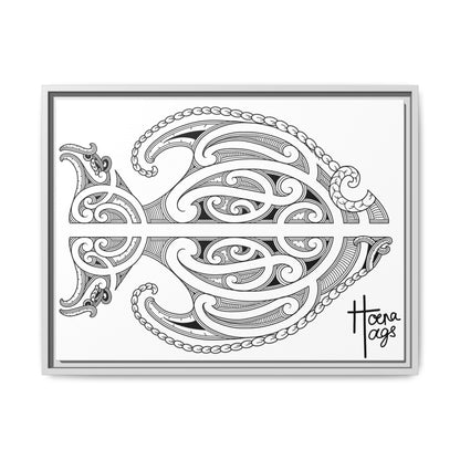 Framed Fish Kirituhi Matte Canvas Print