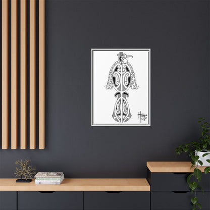 Framed Kirituhi Tui Matte Canvas Print