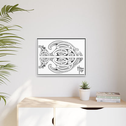 Framed Fish Kirituhi Matte Canvas Print