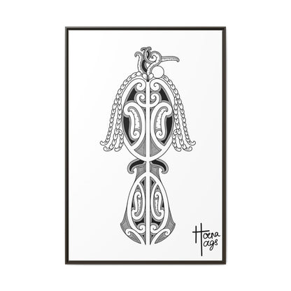 Framed Kirituhi Tui Matte Canvas Print