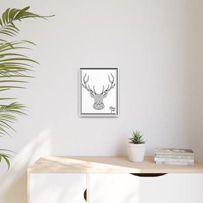 FRAMED KIRITUHI STAG/DEER MATTE CANVAS PRINT