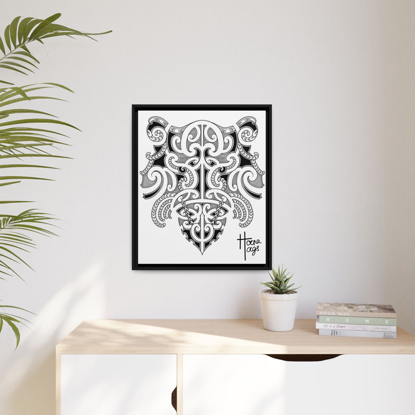 Framed Kirituhi Tiger Matte Canvas Print