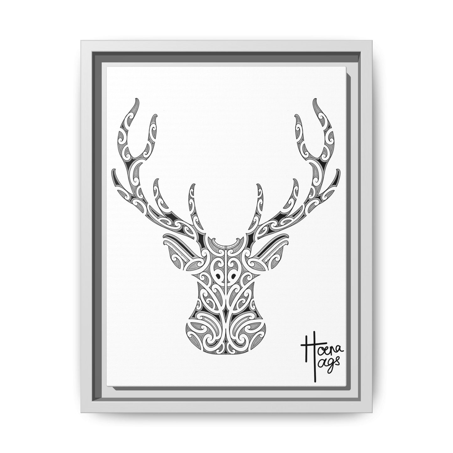 FRAMED KIRITUHI STAG/DEER MATTE CANVAS PRINT