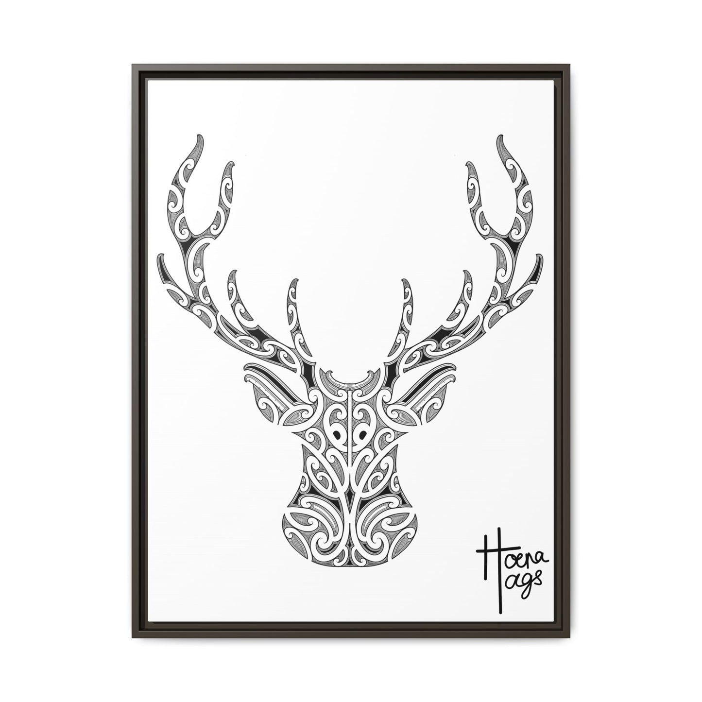 FRAMED KIRITUHI STAG/DEER MATTE CANVAS PRINT
