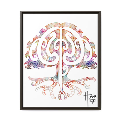 Framed Tree Of Life Kirituhi Matte Canvas Print
