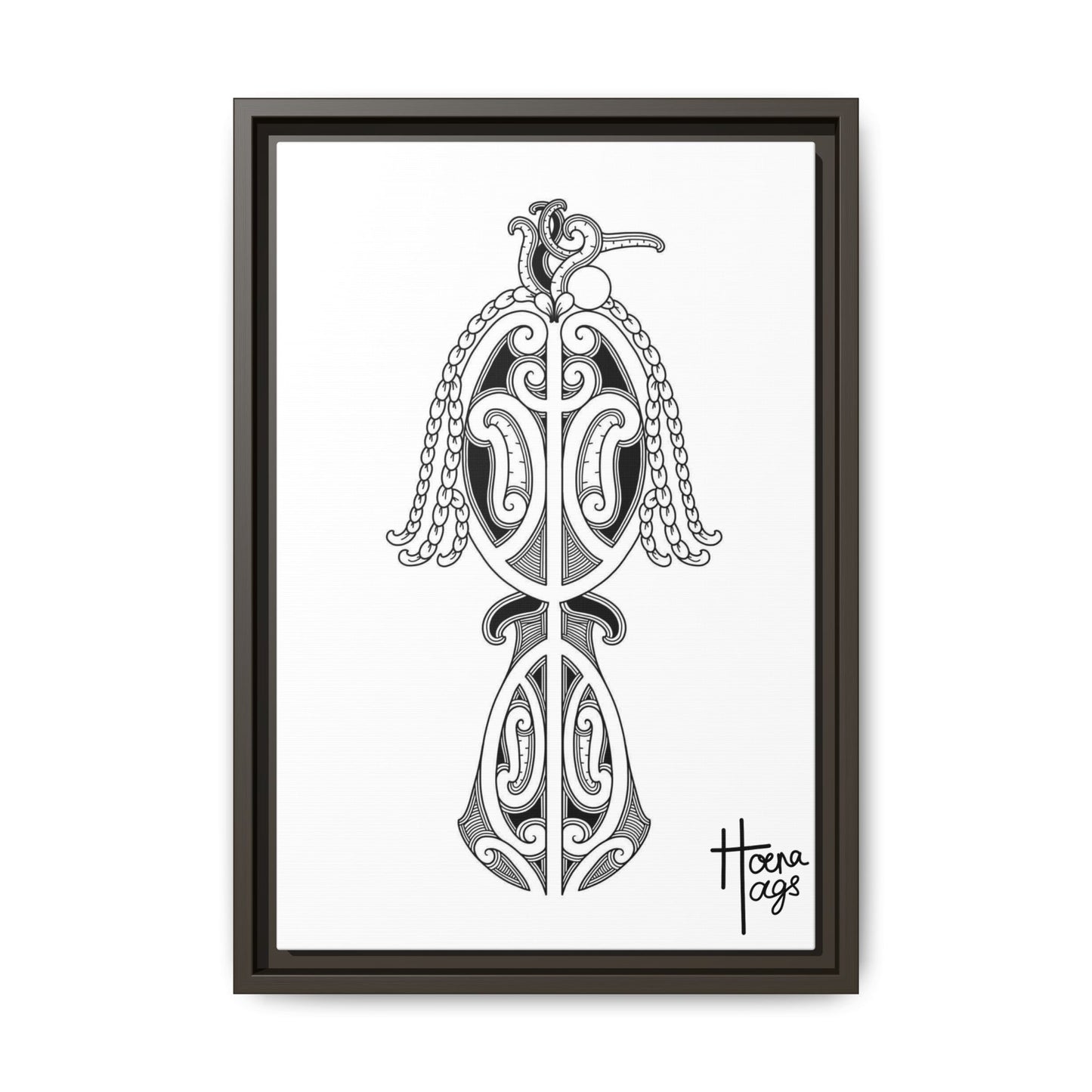 Framed Kirituhi Tui Matte Canvas Print
