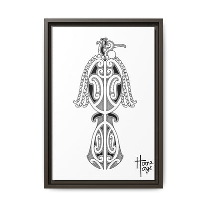 Framed Kirituhi Tui Matte Canvas Print