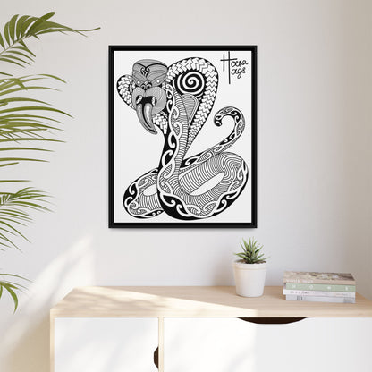 Framed Cobra Kirituhi Matte Canvas Print