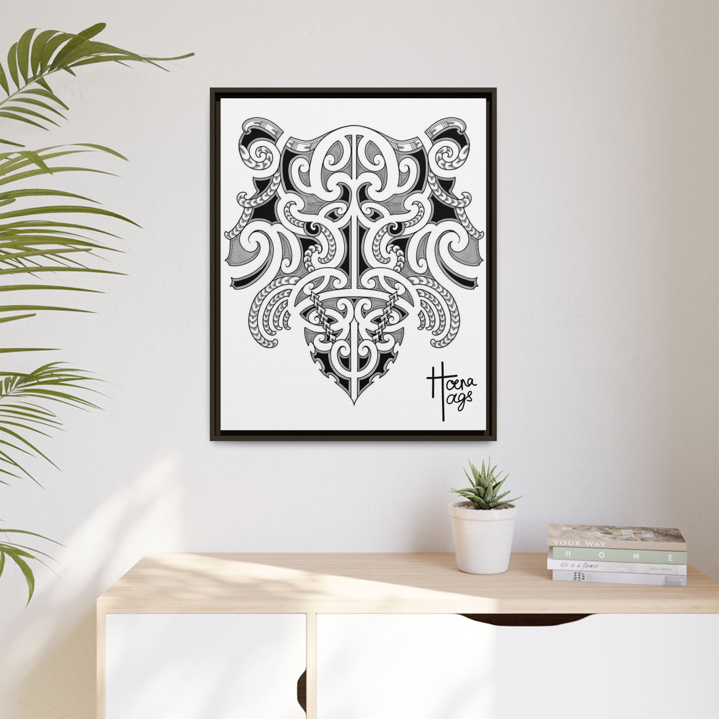 Framed Kirituhi Tiger Matte Canvas Print