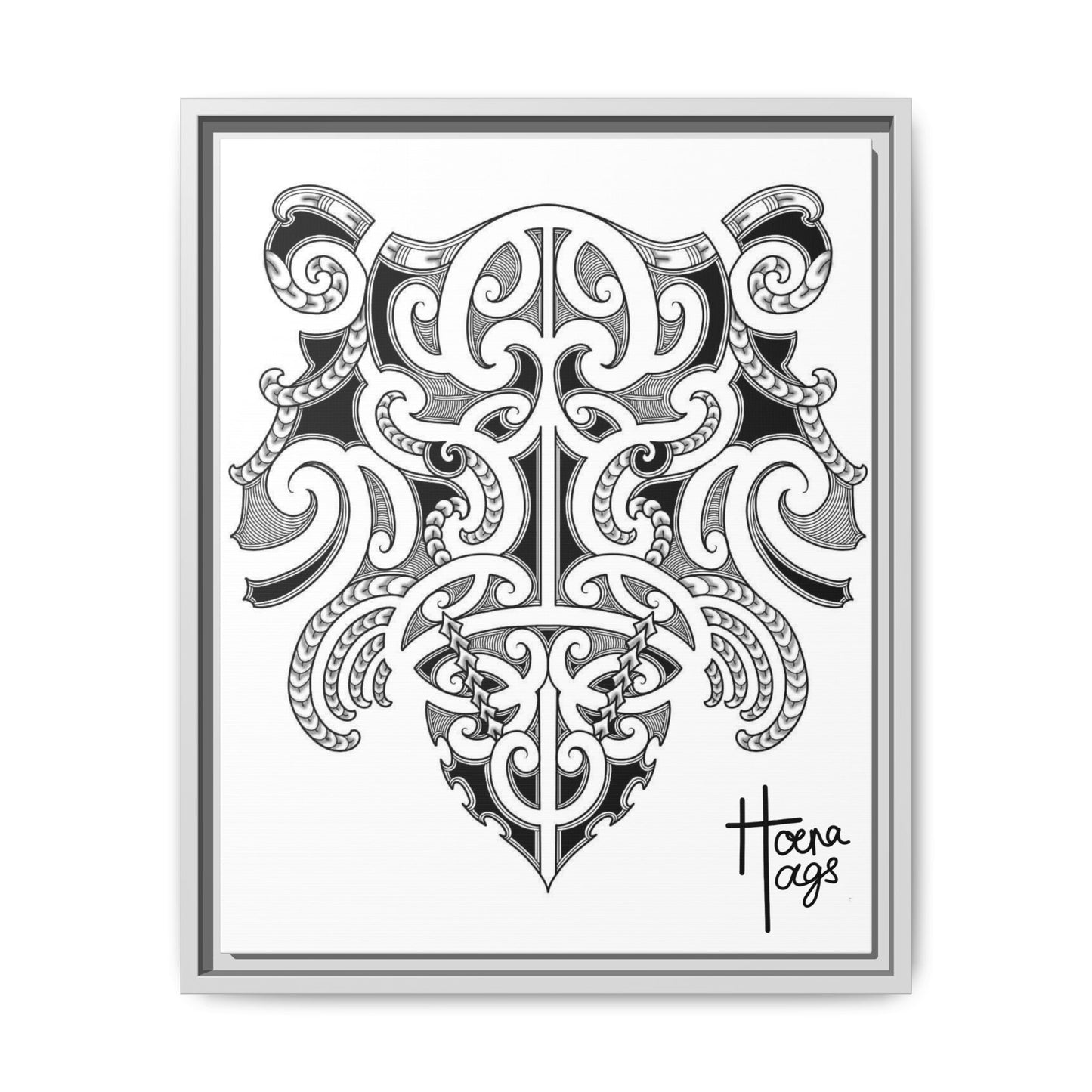 Framed Kirituhi Tiger Matte Canvas Print