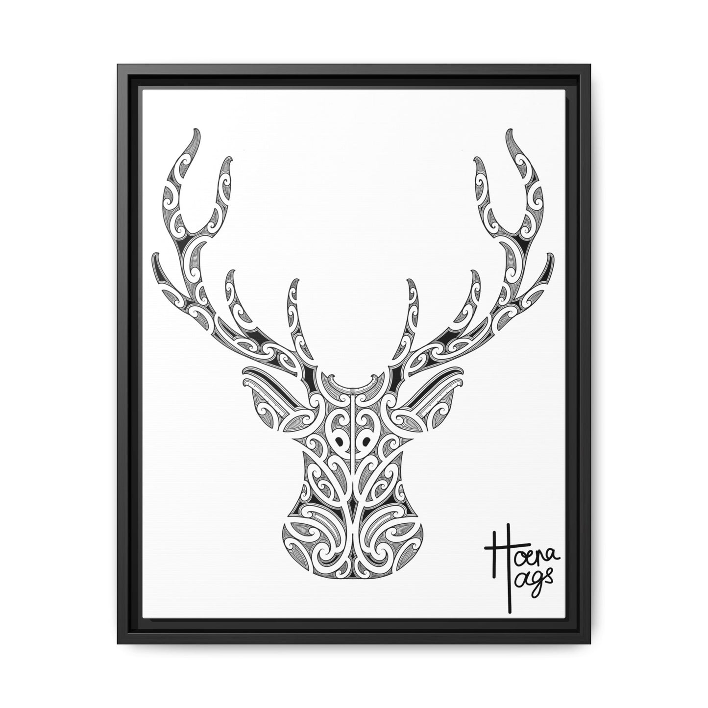FRAMED KIRITUHI STAG/DEER MATTE CANVAS PRINT
