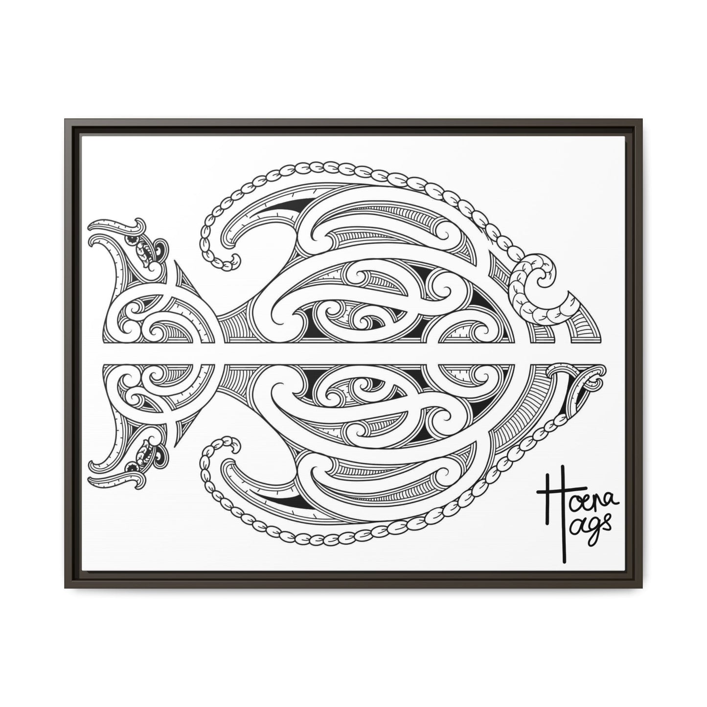 Framed Fish Kirituhi Matte Canvas Print