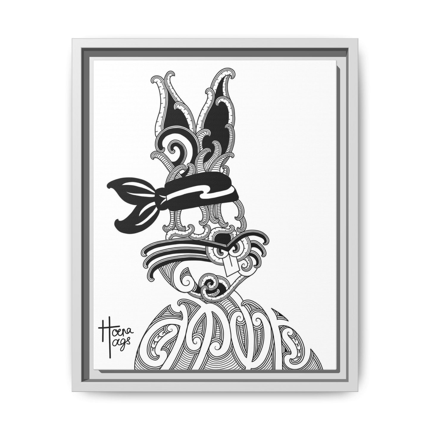 FRAMED KIRITUHI BUGS BUNNY MATTE CANVAS PRINT