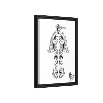 Framed Kirituhi Tui Matte Canvas Print