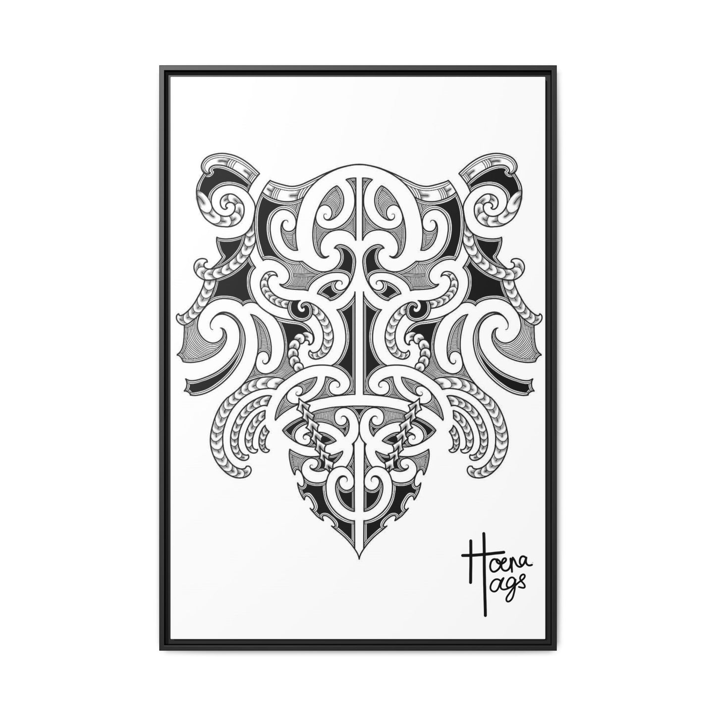 Framed Kirituhi Tiger Matte Canvas Print