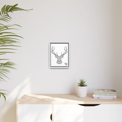 FRAMED KIRITUHI STAG/DEER MATTE CANVAS PRINT
