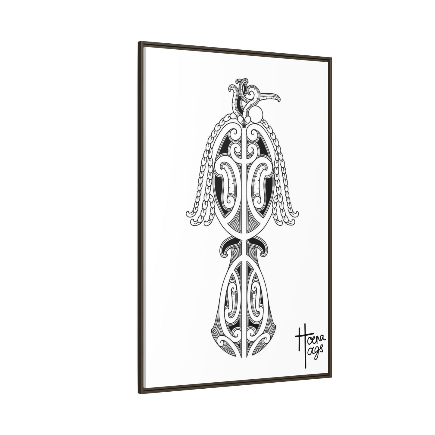 Framed Kirituhi Tui Matte Canvas Print