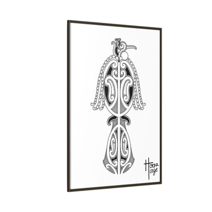 Framed Kirituhi Tui Matte Canvas Print