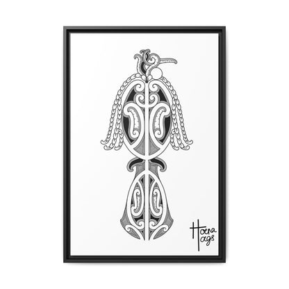 Framed Kirituhi Tui Matte Canvas Print