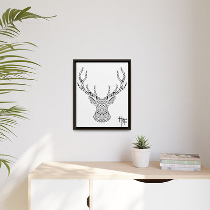 FRAMED KIRITUHI STAG/DEER MATTE CANVAS PRINT