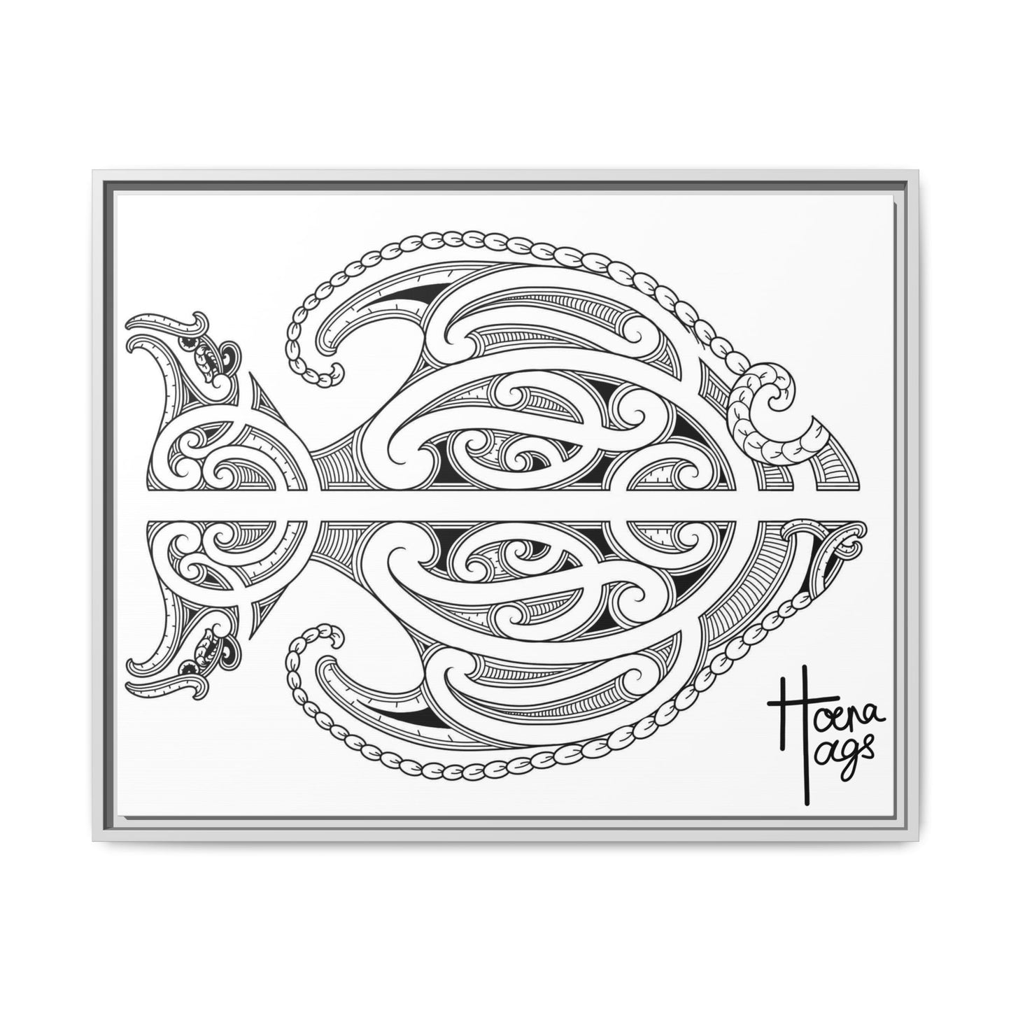 Framed Fish Kirituhi Matte Canvas Print