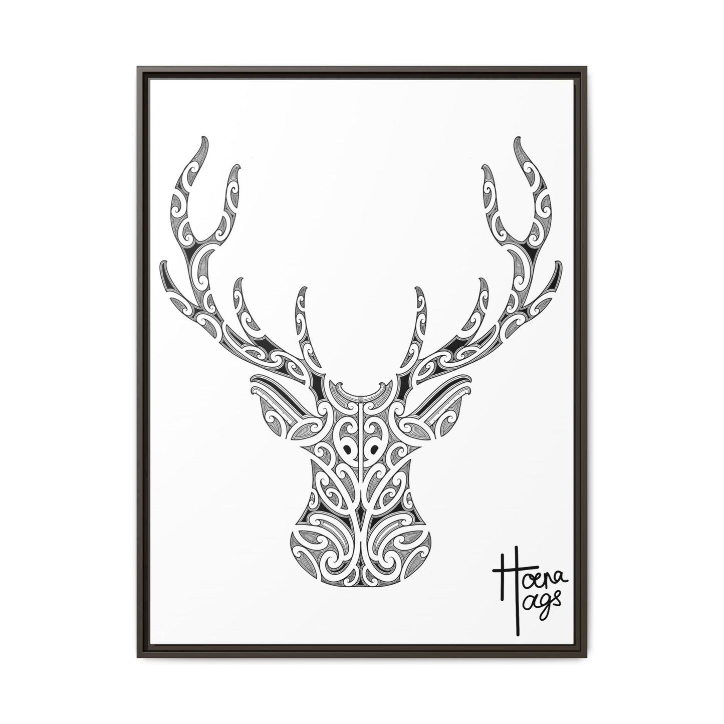 FRAMED KIRITUHI STAG/DEER MATTE CANVAS PRINT