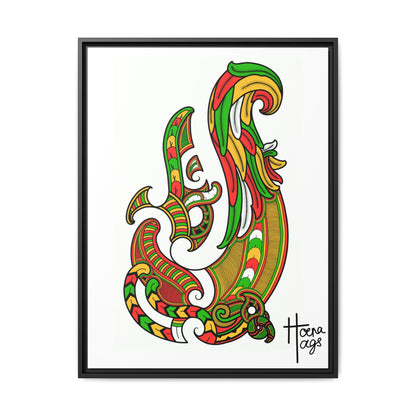 Framed Rusta Hei Matua Matte Canvas Print