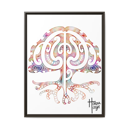 Framed Tree Of Life Kirituhi Matte Canvas Print