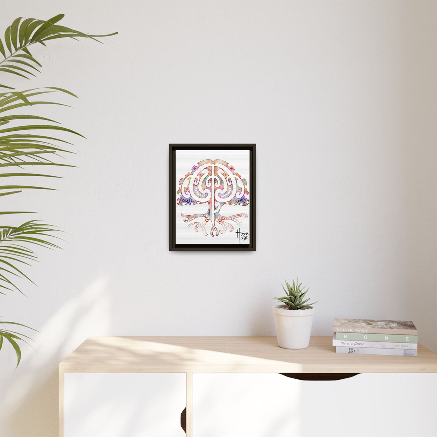 Framed Tree Of Life Kirituhi Matte Canvas Print