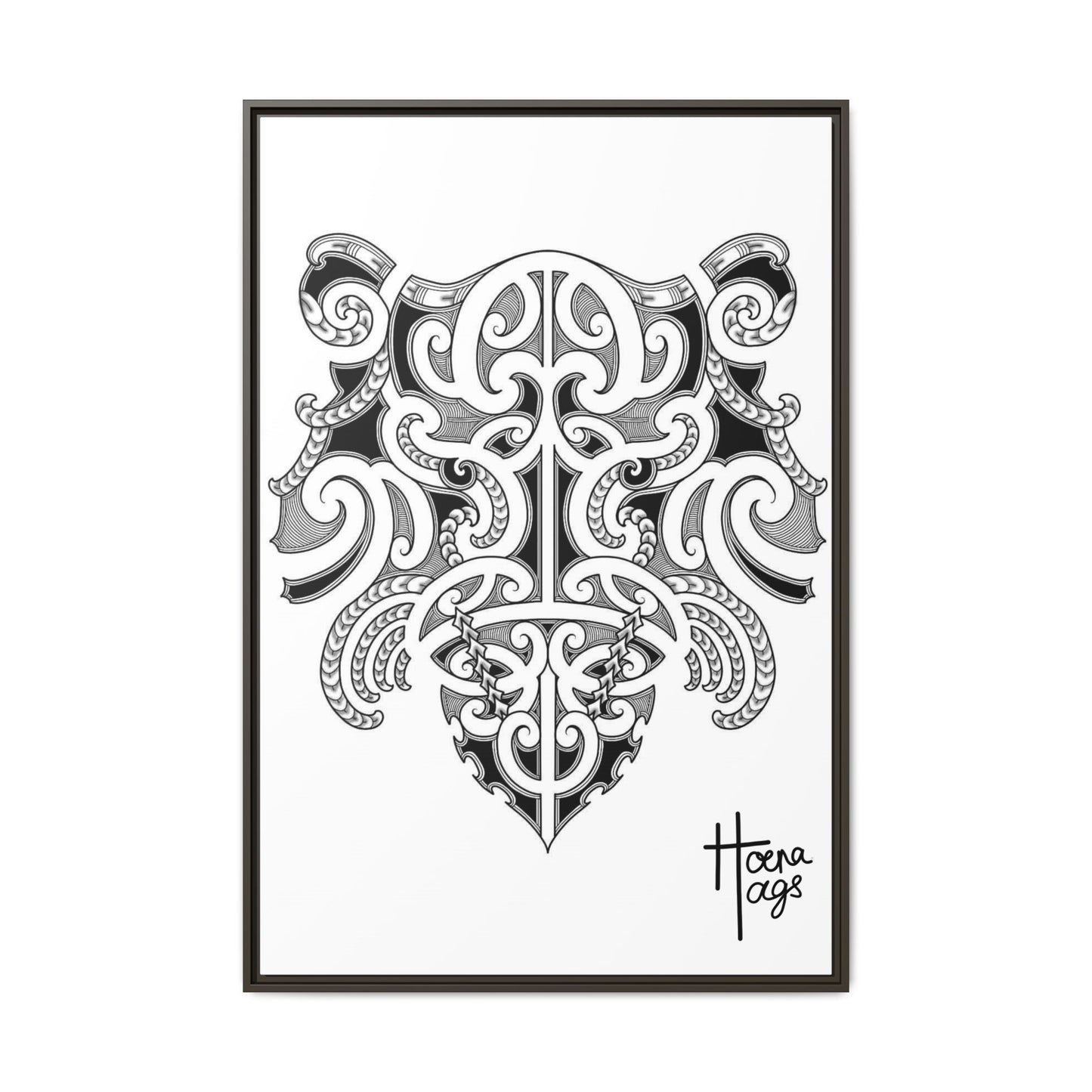 Framed Kirituhi Tiger Matte Canvas Print