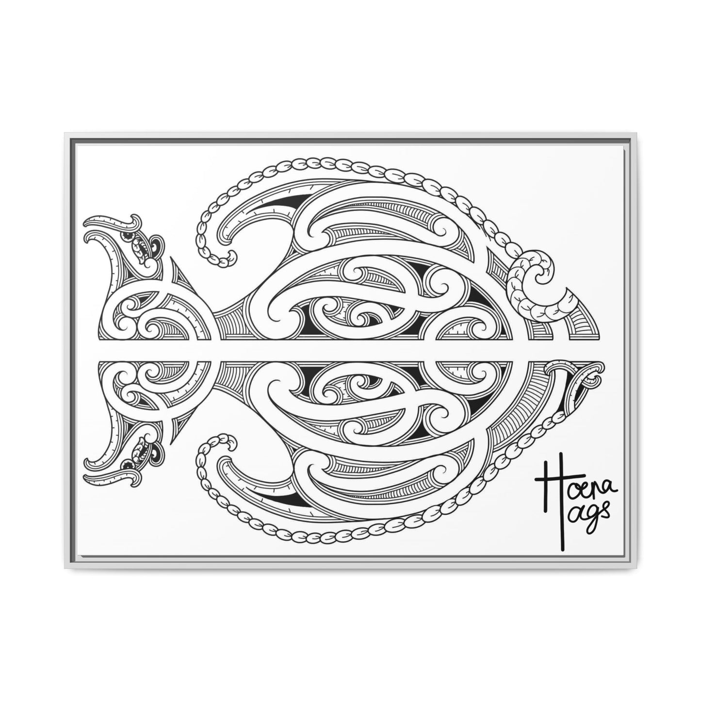 Framed Fish Kirituhi Matte Canvas Print