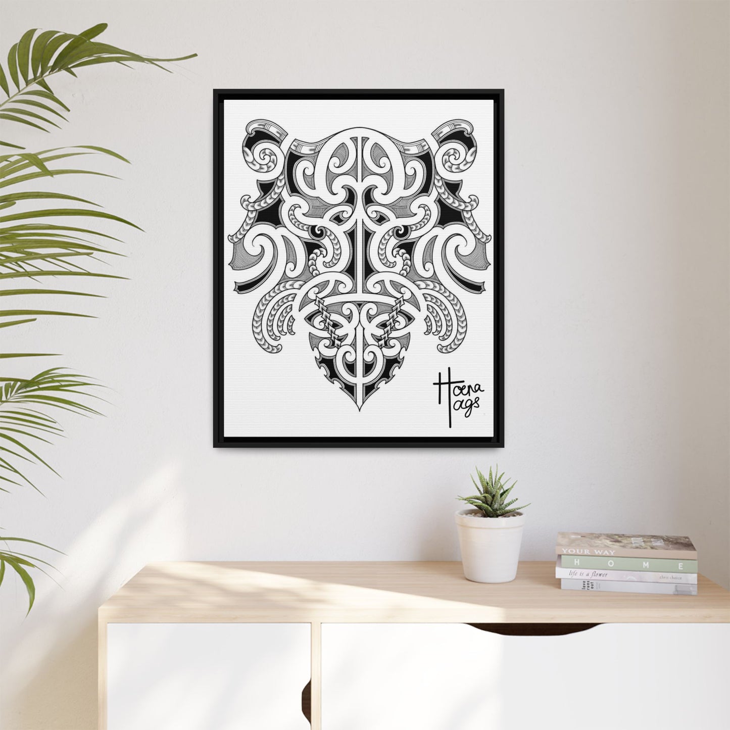 Framed Kirituhi Tiger Matte Canvas Print