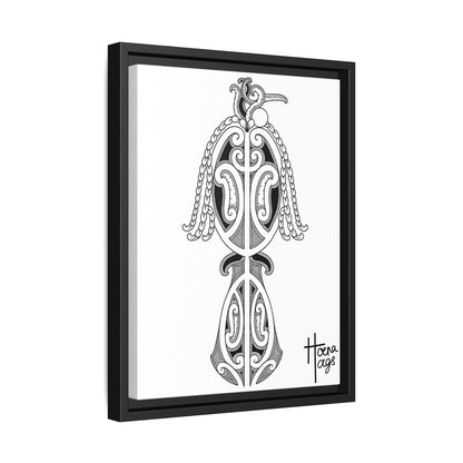 Framed Kirituhi Tui Matte Canvas Print
