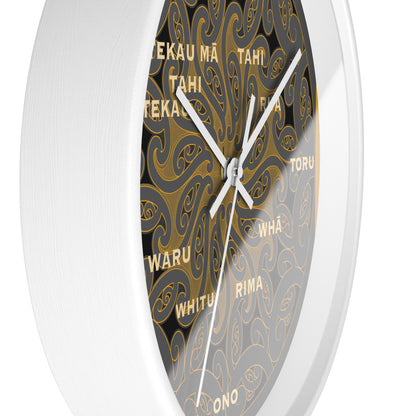 Māori Kirituhi Wall Clock