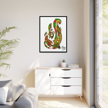 Framed Rusta Hei Matua Matte Canvas Print