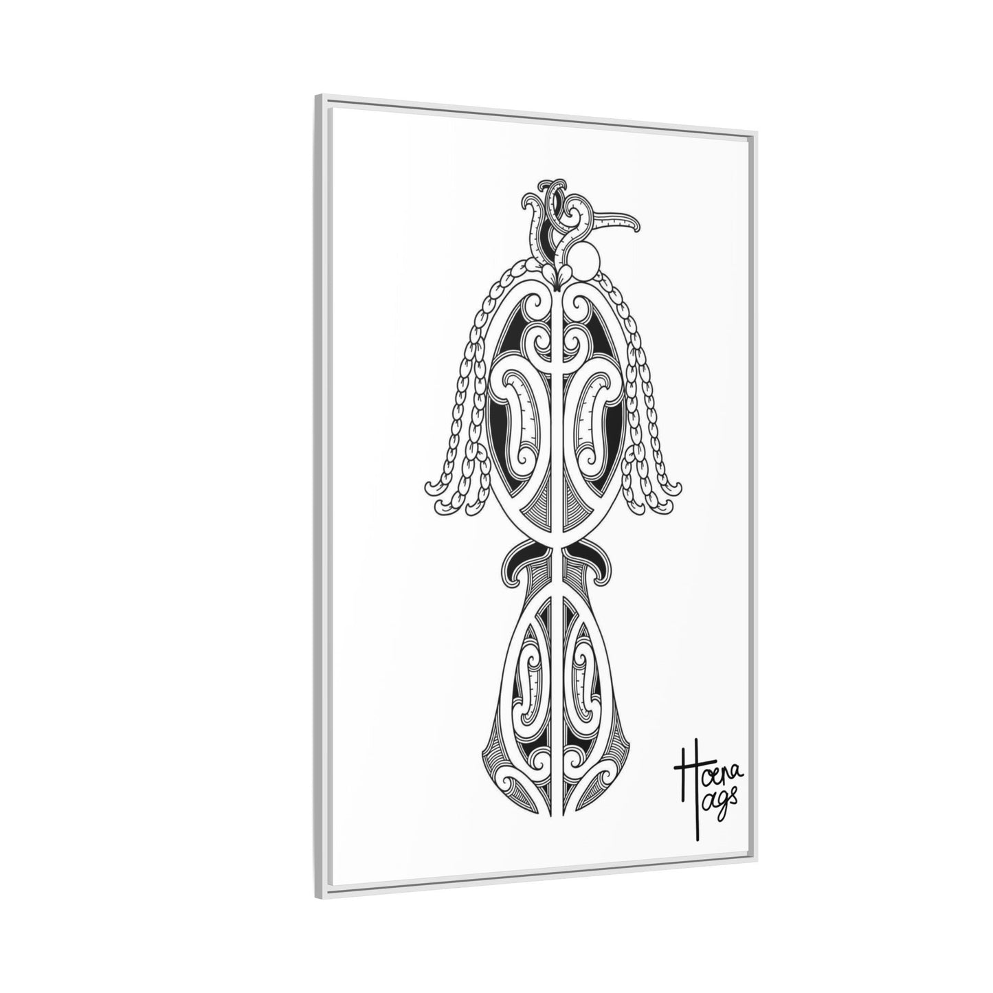 Framed Kirituhi Tui Matte Canvas Print