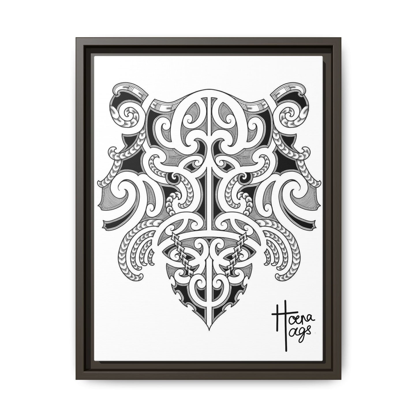 Framed Kirituhi Tiger Matte Canvas Print