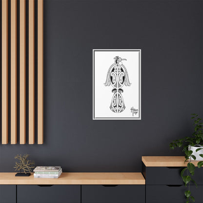 Framed Kirituhi Tui Matte Canvas Print