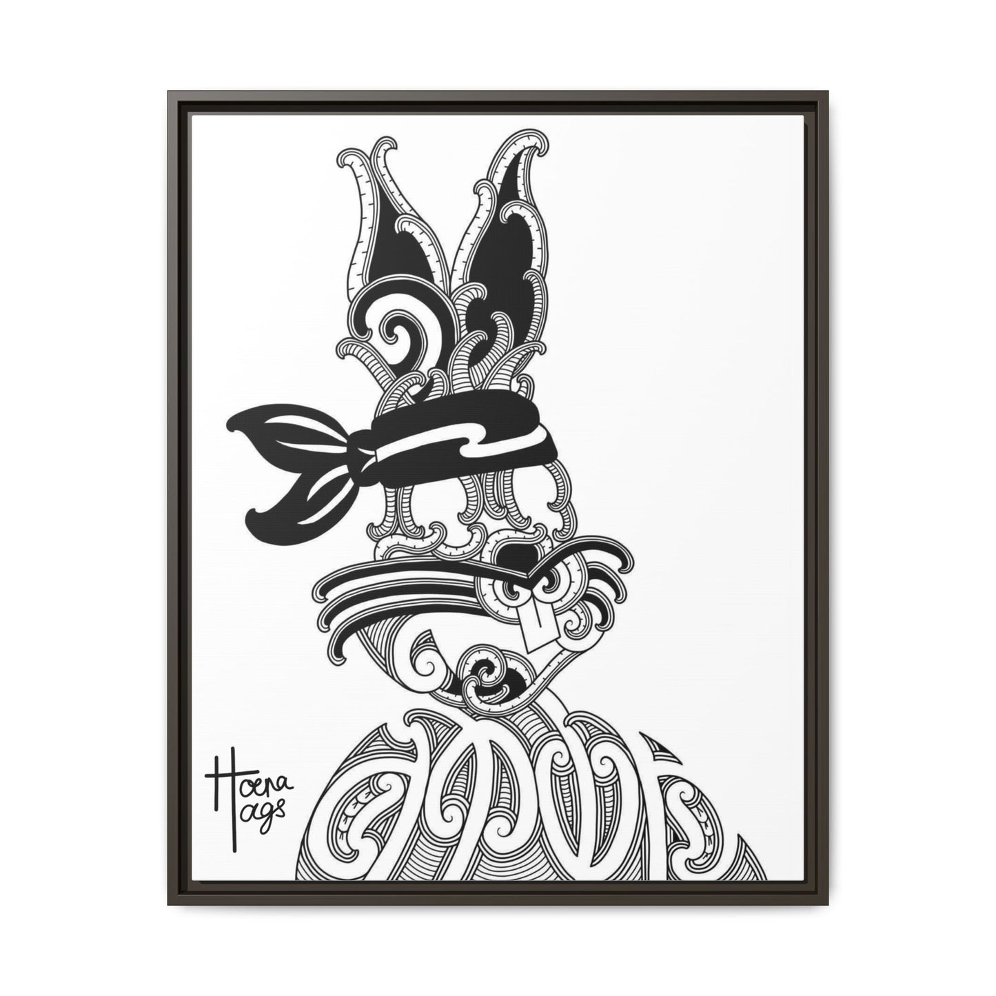 FRAMED KIRITUHI BUGS BUNNY MATTE CANVAS PRINT